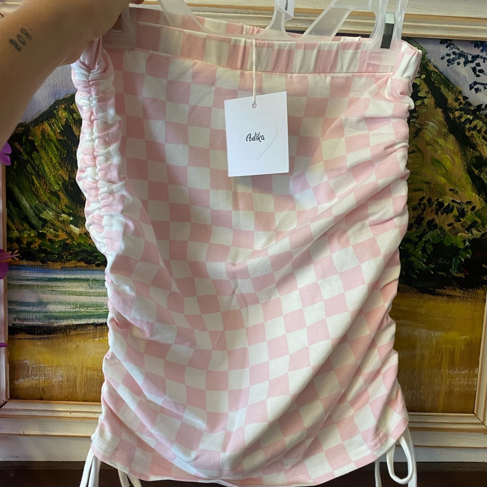 Adika Checkered Skirt